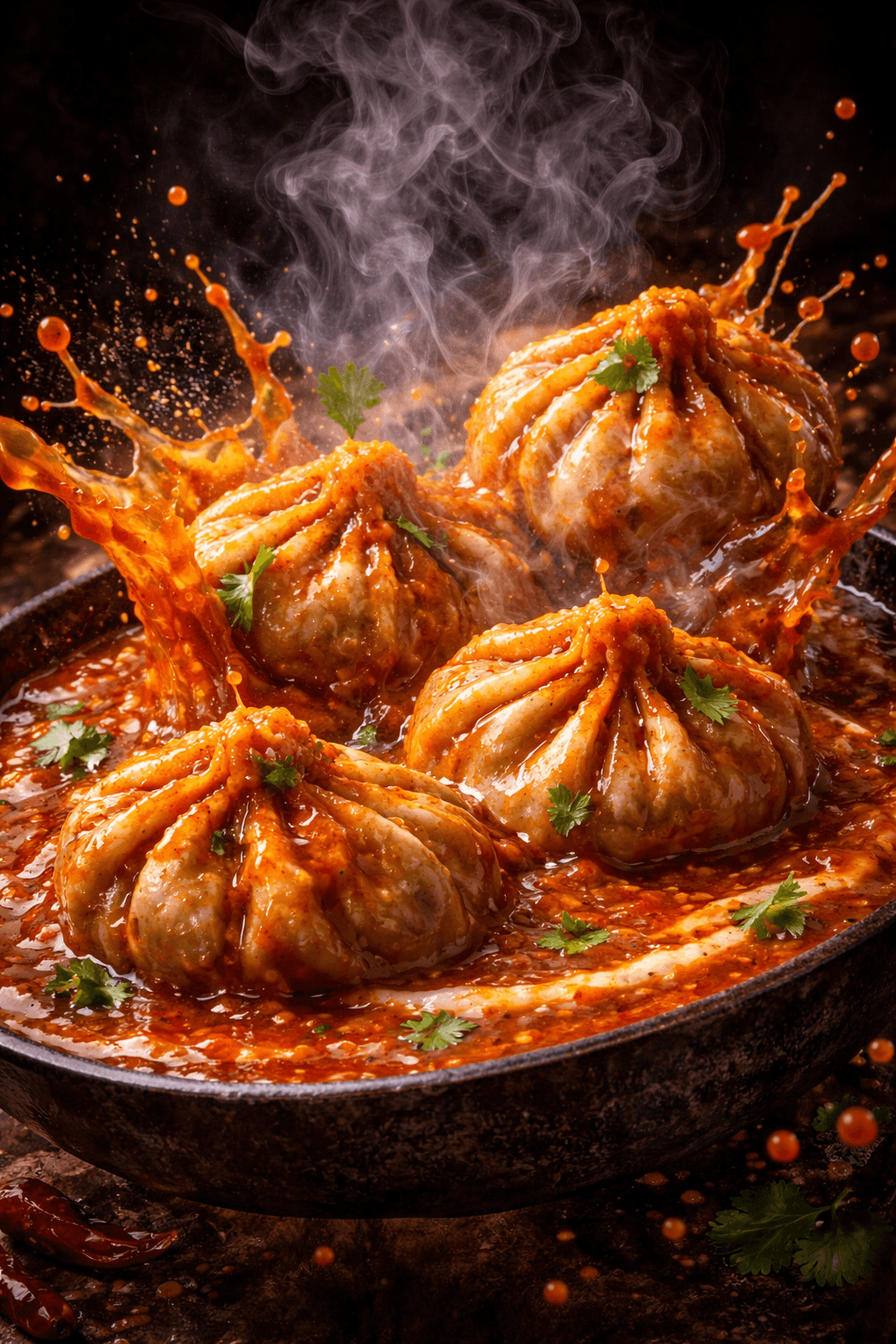 Tandoori gravy momos from Zing Momos