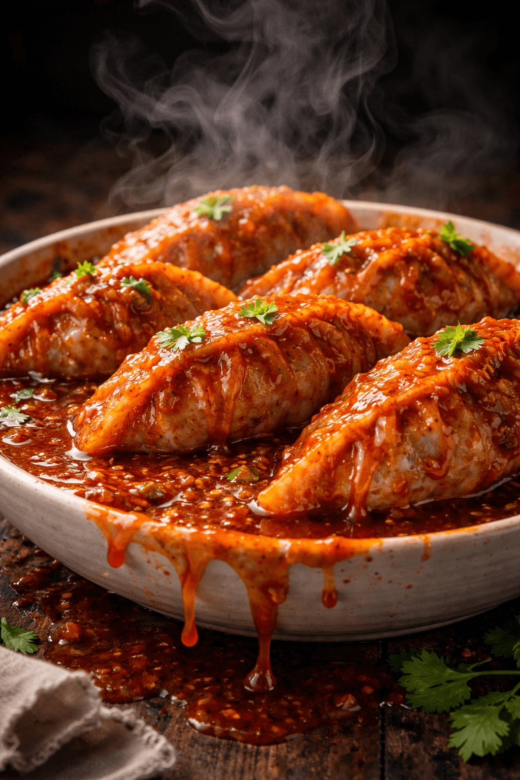 Signature momos in spicy gravy